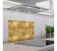 KitchenYeah© Splashback for kitchen 16"x24" / 40x60 cm self-adhesive Wall Protector Splash Back Cooker Backsplash Industrial - Texture - Gold