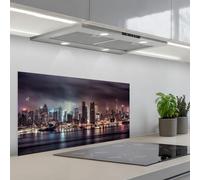 KitchenYeah© Splashback for kitchen 18"x35" / 45x90 cm self-adhesive Back Splashes Kitchens Splash Guard Decor New York - Skyline - Night