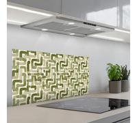 KitchenYeah© Splashback for kitchen 18"x35" / 45x90 cm self-adhesive Back Splashes Kitchens Splash Guard Decor Modern - Graphic - Green