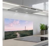 KitchenYeah© Splashback for kitchen 18"x35" / 45x90 cm self-adhesive Back Splashes Kitchens Splash Guard Decor Lighthouse - Dune landscape - Sea