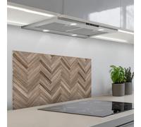 KitchenYeah© Splashback for kitchen 18"x35" / 45x90 cm self-adhesive Back Splashes Kitchens Splash Guard Decor Patterns - Wood - Brown
