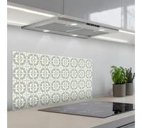 KitchenYeah© Splashback for kitchen 18"x35" / 45x90 cm self-adhesive Back Splashes Kitchens Splash Guard Decor Classic - Pastel - Flower accent