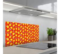 KitchenYeah© Splashback for kitchen 18"x35" / 45x90 cm self adhesive Sink Splash Splatter Guard Backsplash Decor Orange - Lemon - Yellow - Blue