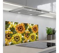 KitchenYeah© Splashback for kitchen 18"x35" / 45x90 cm self adhesive Sink Splash Splatter Guard Backsplash Decor Sunflower - Vintage - Design