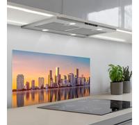 KitchenYeah© Splashback for kitchen 18"x35" / 45x90 cm self-adhesive Sink Splash Splatter Guard Splashbacks Walls Skyline - Buildings - Cities