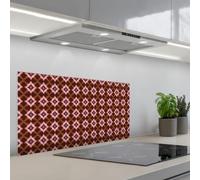 KitchenYeah© Splashback for kitchen 18"x35" / 45x90 cm self-adhesive Sink Splash Splatter Guard Splashbacks Walls Geometric - Ornate - Brown