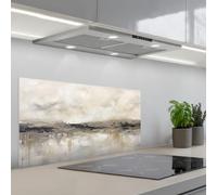 KitchenYeah© Splashback for kitchen 18"x35" / 45x90 cm self-adhesive Sink Splash Splatter Guard Splashbacks Walls Landscape - Horizon - Nature - Abstract - Neutral