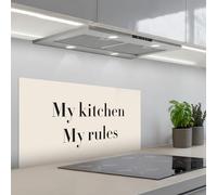 KitchenYeah© Splashback for kitchen 18"x35" / 45x90 cm self-adhesive Wall Protector Decor Panels Cooker BacksplashQuote - Rules