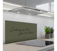 KitchenYeah© Splashback for kitchen 18"x35" / 45x90 cm self-adhesive Wall Protector Decor Panels Cooker Backsplash Quote - Cooking