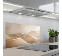 KitchenYeah© Splashback for kitchen 18"x35" / 45x90 cm self-adhesive Wall Protector Splash Back Cooker Backsplash Beige - Nature - Abstract - Modern