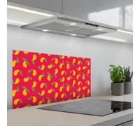 KitchenYeah© Splashback for kitchen 18"x35" / 45x90 cm self-adhesive Wall Protector Splash Back Cooker Backsplash Pink - Mango - Blue - Stripes