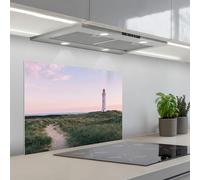 KitchenYeah© Splashback for kitchen 20"x28" / 50x70 cm self-adhesive Back Splashes Kitchens Splash Guard Decor Lighthouse - Dune landscape - Sea