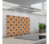 KitchenYeah© Splashback for kitchen 20"x28" / 50x70 cm self-adhesive Back Splashes Kitchens Splash Guard Decor Retro - Vintage - Design - Circle