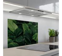 KitchenYeah© Splashback for kitchen 20"x28" / 50x70 cm self-adhesive Back Splashes Kitchens Splash Guard Decor Nature - Tropical - Leaves - Green