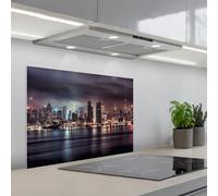 KitchenYeah© Splashback for kitchen 20"x28" / 50x70 cm self-adhesive Back Splashes Kitchens Splash Guard Decor New York - Skyline - Night