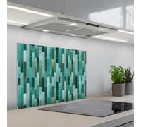 KitchenYeah© Splashback for kitchen 20"x28" / 50x70 cm self-adhesive Sink Splash Splatter Guard Splashbacks Walls Tiles - Oblong - Turquoise