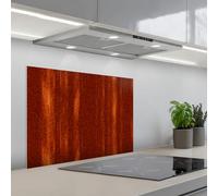 KitchenYeah© Splashback for kitchen 20"x28" / 50x70 cm self-adhesive Sink Splash Splatter Guard Splashbacks Walls Orange - Red - Rust - Metal