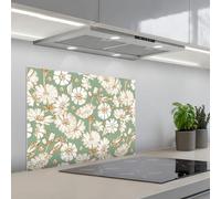 KitchenYeah© Splashback for kitchen 20"x28" / 50x70 cm self-adhesive Wall Protector Decor Panels Cooker Backsplash Flower - Art nouveau - Design