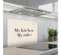 KitchenYeah© Splashback for kitchen 20"x28" / 50x70 cm self-adhesive Wall Protector Decor Panels Cooker BacksplashQuote - Rules