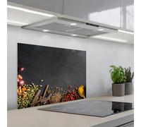 KitchenYeah© Splashback for kitchen 20"x28" / 50x70 cm self-adhesive Wall Protector Decor Panels Cooker Backsplash Herbs - Food - Spices - Black - Paprika - Cinnamon