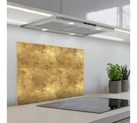 KitchenYeah© Splashback for kitchen 20"x28" / 50x70 cm self-adhesive Wall Protector Splash Back Cooker Backsplash Industrial - Texture - Gold