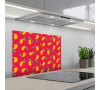 KitchenYeah© Splashback for kitchen 20"x28" / 50x70 cm self-adhesive Wall Protector Splash Back Cooker Backsplash Pink - Mango - Blue - Stripes