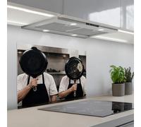 KitchenYeah© Splashback for kitchen 20"x28" / 50x70 cm self-adhesive Wall Protector Splash Back Cooker Backsplash Cooks - Frying pans