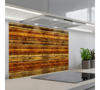 KitchenYeah© Splashback for kitchen 22"x31" / 55x80 cm self-adhesive Back Splashes Kitchens Splash Guard Decor Vintage - Wood - Patterns - Shelves