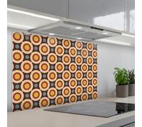 KitchenYeah© Splashback for kitchen 22"x31" / 55x80 cm self-adhesive Back Splashes Kitchens Splash Guard Decor Retro - Vintage - Design - Circle