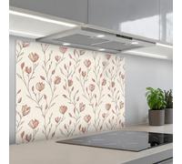 KitchenYeah© Splashback for kitchen 22"x31" / 55x80 cm self-adhesive Back Splashes Kitchens Splash Guard Decor Pattern - Classic - Pink