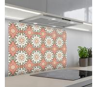KitchenYeah© Splashback for kitchen 22"x31" / 55x80 cm self-adhesive Sink Splash Splatter Guard Splashbacks Walls Vintage - Flowers - Mandala - Patterns