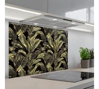 KitchenYeah© Splashback for kitchen 22"x31" / 55x80 cm self-adhesive Sink Splash Splatter Guard Splashbacks Walls Botanical - Leaves - Green