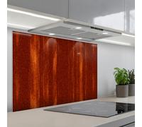 KitchenYeah© Splashback for kitchen 22"x31" / 55x80 cm self-adhesive Sink Splash Splatter Guard Splashbacks Walls Orange - Red - Rust - Metal