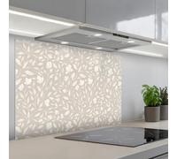 KitchenYeah© Splashback for kitchen 22"x31" / 55x80 cm self-adhesive Wall Protector Decor Panels Cooker Backsplash Flowers - stem - leaves