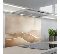 KitchenYeah© Splashback for kitchen 22"x31" / 55x80 cm self-adhesive Wall Protector Splash Back Cooker Backsplash Beige - Nature - Abstract - Modern