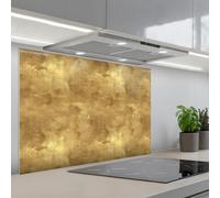 KitchenYeah© Splashback for kitchen 22"x31" / 55x80 cm self-adhesive Wall Protector Splash Back Cooker Backsplash Industrial - Texture - Gold