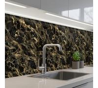 KitchenYeah© Splashback for kitchen 24"x118" / 60x300 cm self-adhesive Back Splashes Kitchens Splash Guard Decor Crystal - Gold - Black - Marble