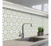 KitchenYeah© Splashback for kitchen 24"x118" / 60x300 cm self-adhesive Back Splashes Kitchens Splash Guard Decor Classic - Pastel - Flower accent