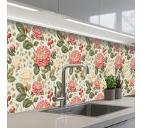 KitchenYeah© Splashback for kitchen 24"x118" / 60x300 cm self-adhesive Wall Protector Decor Panels Cooker Backsplash Classic - Botanical - Multicolored