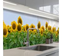 KitchenYeah© Splashback for kitchen 24"x138" / 60x350 cm self-adhesive Back Splashes Kitchens Splash Guard Decor Sunflowers - Yellow - Nature