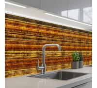 KitchenYeah© Splashback for kitchen 24"x138" / 60x350 cm self-adhesive Back Splashes Kitchens Splash Guard Decor Vintage - Wood - Patterns - Shelves