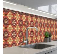 KitchenYeah© Splashback for kitchen 24"x138" / 60x350 cm self-adhesive Back Splashes Kitchens Splash Guard Decor Mandala - Flowers - Boho - Patterns