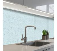 KitchenYeah© Splashback for kitchen 24"x138" / 60x350 cm self-adhesive Wall Protector Decor Panels Cooker Backsplash Terrazzo - Pattern - Colorful - Baby Blue