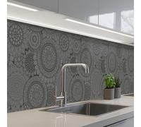 KitchenYeah© Splashback for kitchen 24"x138" / 60x350 cm self-adhesive Wall Protector Decor Panels Cooker Backsplash Design - Bohemian - Sunflower
