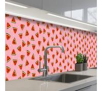 KitchenYeah© Splashback for kitchen 24"x138" / 60x350 cm self-adhesive Wall Protector Decor Panels Cooker Backsplash Pink - Watermelon - Yellow - Dots