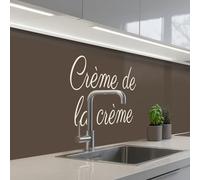 KitchenYeah© Splashback for kitchen 24"x138" / 60x350 cm self-adhesive Wall Protector Splash Back Cooker Backsplash Quote - Cream