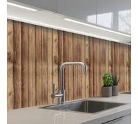KitchenYeah© Splashback for kitchen 24"x158" / 60x400 cm self-adhesive Back Splashes Kitchens Splash Guard Decor Wood - Brocante - Patterns