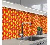 KitchenYeah© Splashback for kitchen 24"x158" / 60x400 cm self adhesive Sink Splash Splatter Guard Backsplash Decor Orange - Lemon - Yellow - Blue