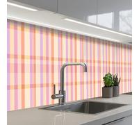 KitchenYeah© Splashback for kitchen 24"x158" / 60x400 cm self adhesive Sink Splash Splatter Guard Backsplash Decor Pastel - off pattern - Geometric