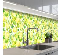 KitchenYeah© Splashback for kitchen 24"x158" / 60x400 cm self-adhesive Sink Splash Splatter Guard Splashbacks Walls Lemon - Yellow - Lime - Green